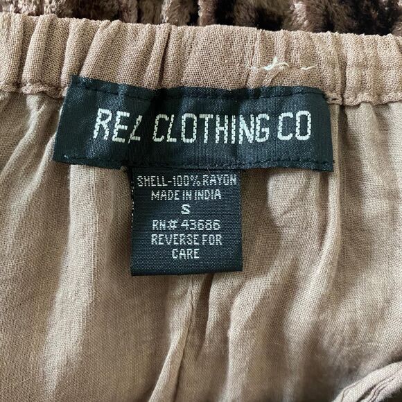 Ethereal Fairy Grunge Brown Tan Velvet Satin Flowy Midi Maxi Rayon Skirt S - Picture 6 of 6